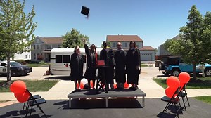 If you didn't have the good fortune to witness Dr. Belin's diploma deliveries to members of the Huntley High School Class of 2020, here's a taste of the action. Love it! | Huntley Community School District 158