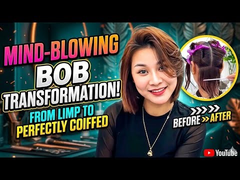 Modern Layered 💜Bob Haircut Tutorial | Step-by-Step Transformation