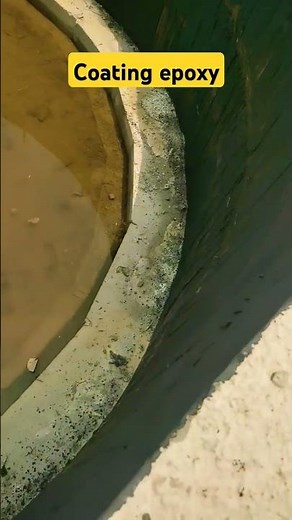 Complete coating of epoxy coal tar #construction #coal #epoxyideas #burgerpaints