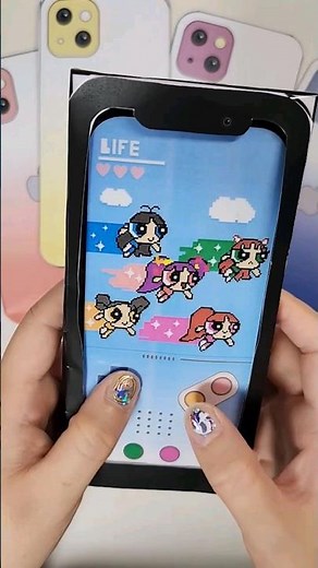 파워퍼프걸☆ 뉴진스 아이폰15 만들기 | 스퀴시 도안 종이 놀이 #shorts #쇼츠 #iphone