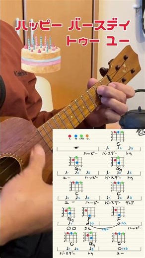 🎵 今日もちょっと、ウクレレ｜ハッピーバースデートゥユー | コード譜あり