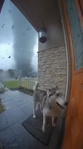 🌪️🐕 Siberian Husky Rescued From Raging Tornado! #SiberianHusky #TornadoRescue #DogLovers #ringcamera | Gorgeousnature07