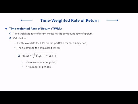 Quantitative Methods 4 Money weighted and time weighted return 【2025CFA|金融分析师|精讲班】
