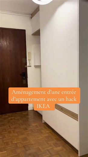 Aménagement d’une entrée de maison avec un IKEA hack #artisan #Bricolage #renovation #entree