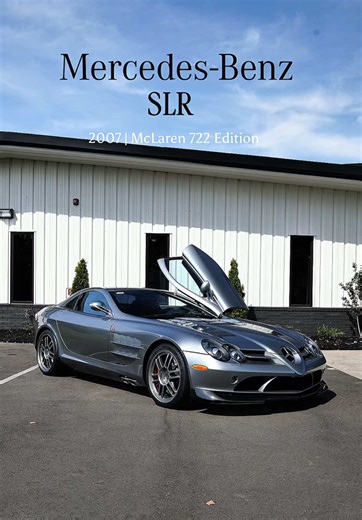 Built as the most focused evolution of the SLR, only 150 examples were produced worldwide. This U.S.-spec car is finished in Crystal Antimon Grey Metallic over a black leather and Alcantara interior with red stitching. A rare opportunity to experience one of the most distinctive collaborations in modern supercar history. What do you think makes the 722 Edition stand apart from other SLR variants? #PaganiofNashville #NashvilleCars #Mercedes #SLR #FYP