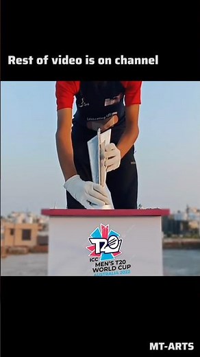 How to make icc cwc trophy / how to make icc t20 world cup trophy (ICC Trophy) #cwc23 MT-ARTS