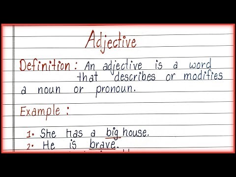 What is Adjective?| Types of Adjectives| Definition of Adjective with examples|