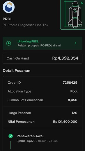 IPO PRDL BREAK RECORD!🔥 PRDL resmi pecahkan rekor jumlah antrian beli IPO sepanjang sejarah. efek sebut nama Papi Prajogo kah? kira kira dapet brp lot nih? tulis komentarmu *disclaimeron #market #saham #ipo #PRDL #xyzbca