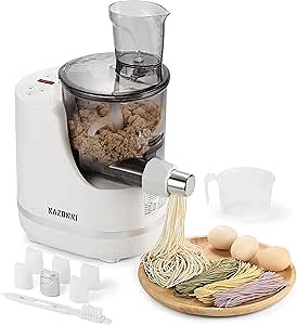 Razorri Electric Pasta Maker, Built-in Scale Automatic Ramen Noodle Machine, Homemade Fresh Spaghetti in 10 Minutes, 7 Noodle Shapes, Cappellini, Linguine, Macaroni, or Dumpling Wrappers