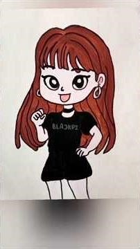 Chibi LISA #shorts #art #blackpink #blackpinklisa #drawimg #chibi #fun