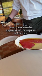 Tuna Carpaccio Prepared Live at Casa Dani LA