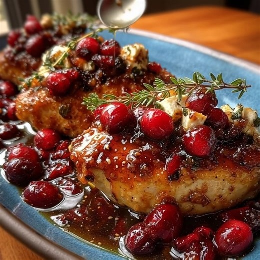 🍯✨ This Honey Cranberry Chicken Bake Is Holiday Magic in Every Bite! 🍗🍒 If you're craving something sweet, savory, and totally show-stopping, THIS is your dish. Tender chicken baked to golden perfection and topped with a tangy cranberry-honey glaze, creamy feta crumbles, and fresh herbs — it's a flavor bomb that's perfect for cozy dinners or festive get-togethers. One pan, big flavors, minimal effort. Let’s get into it! 📝 What You’ll Need: 4 boneless, skinless chicken breasts Salt, pepper &