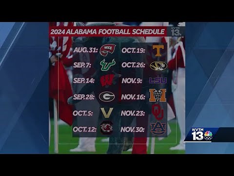 The SEC reveals Alabama and Auburn's 2024 football schedules