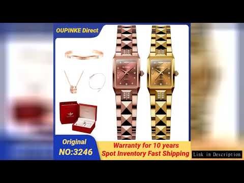 OUPINKE 3246 Japan Movement Automatic Women's Watch Luxury Elegant Diamond Tungsten steel Band Water