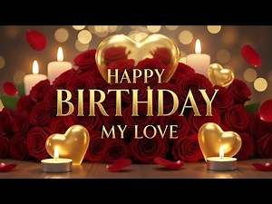 Happy Birthday My Love – Romantic Rose & Candlelight Video (4K Emotional Version)