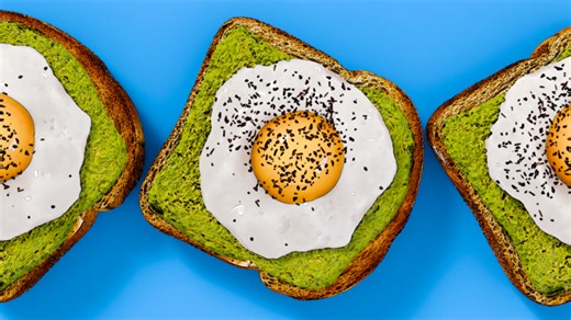Creating Avocado Egg Toast in Blender