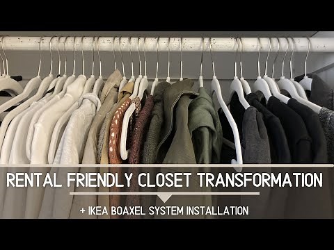 Renter Friendly Closet Makeover + Ikea Boaxel Installation