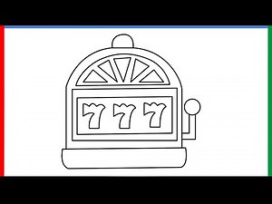 How to draw Slot machine [emoji] step by step for beginners