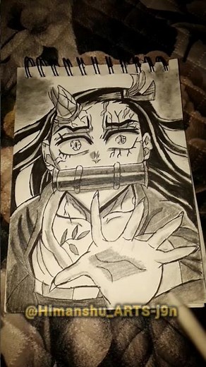 Draw nezuko 🔥#nezuko #drawing #demonslayer #tanjiro