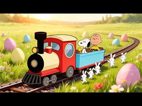 🌈 Snoopy’s Easter Train Ride 🚂 Relaxing Jazz for Study, Work & Calm Moments