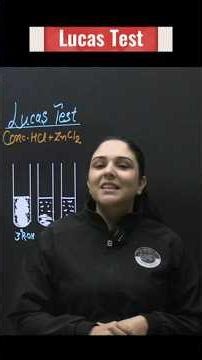 Lucas Test | How to Distinguish 1°, 2°, 3° Alcohols | Lucas Reagent Explained | JEE 11th