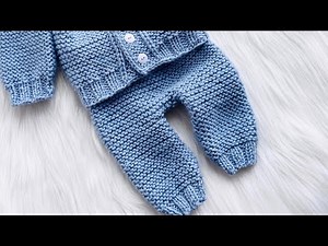 Little Laurel Baby Pants, Trousers, Leggings for Newborns to 24M EASY GARTER STITCH KNIT PATTERN