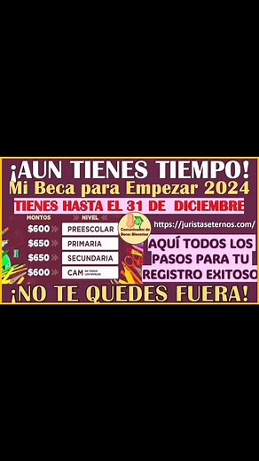 557K views · 2.2K reactions | Registra a tus hijos en el Programa de Mi beca para Empezar 2024-2025 | Comunicados del Bienestar | Facebook