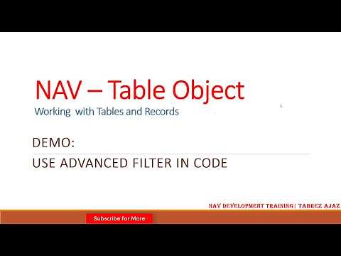 Using Advanced Filter in Dynamics NAV - Write C/AL code for filter record from a Table in NAV