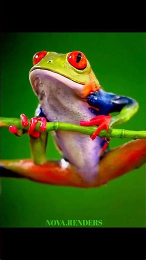 Blender 5.1 Realism: Red-Eyed Tree Frog Breakdown 🐸✨ #shorts #cgi