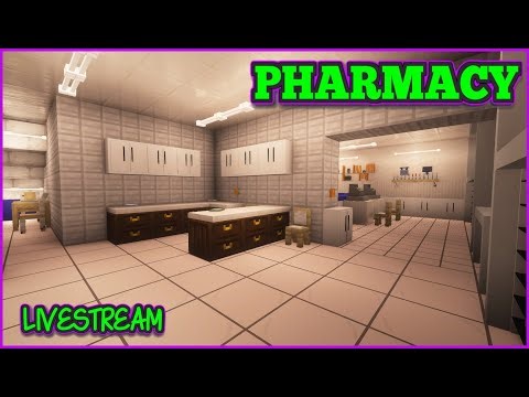 A Pharmacy...Why Not!...Chilled Minecraft City Building [Livestream #19]