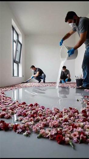COLORFUL FLOWERS MAKE STUNNING EPOXY FLOOR..!