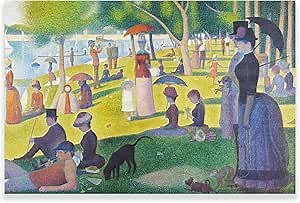 Georges Seurat Wall Art - A Sunday on La Grande Jatte Print - Pointillism Wall Art - Fine Art Oil Paintings for Home School Classroom Unfamed 8x12in/20x30cm
