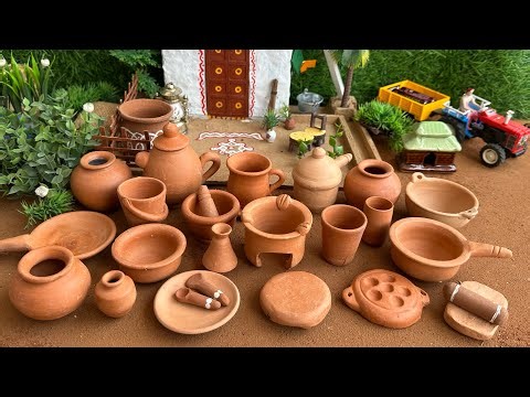 Miniature Unboxing Clay Kitchen Set l Real Cooking Clay Kitchen Set l Mini Clay Set l Kitchen Set