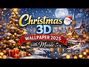 Christmas 3D Wallpaper 2025 🎄 Soft Music for Relaxation & Holiday Mood