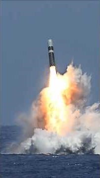 US Navy Submarine USS Wyoming SSBN 742 Launches Test an Unarmed Trident II D5LE Missile