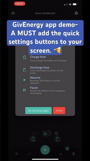 GivEnergy app demo - How to add the quick settings to the app. It's a must!!