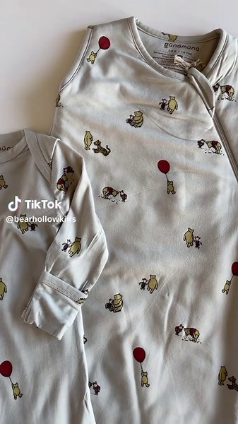 As sweet as honey 🍯🐻 Our new Winnie the Pooh print sleeper   sleep sack are here for all the cozy snuggles and happily-ever-afters!