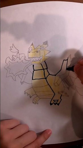How draw a Dragon Cannelloni 🔥🔥🔥#howtodraw #dragoncannelloni #OP #easydrawing #awesome #🔥 #3dart