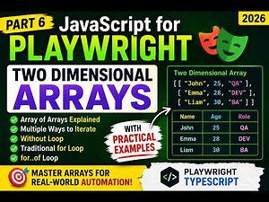7. Two Dimensional Arrays in JavaScript | Array of Arrays Explained | Playwright TypeScript 2026