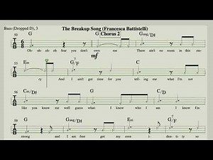 The Breakup Song (Francesca Battistelli) Bass Tab Tutorial