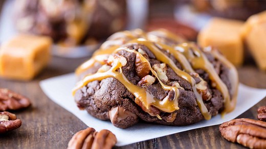 Chocolate Turtle Cookies