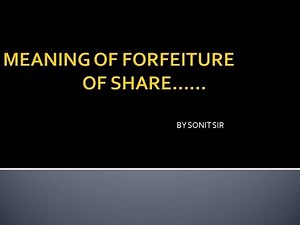7 MEANING OF FORFEITURE OF SHAHRE by sonit sir In hindi