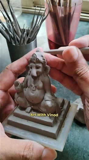 Ganpati Bappa Kaise Banate Hain / Clay Ganesha Making #clay #ganesh #shorts