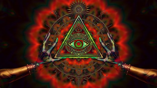 Third Eye, Eye, Triangle. Free Stock Video