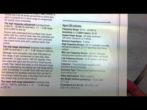 DCM TW7 Manual Time Window Sevens Speakers