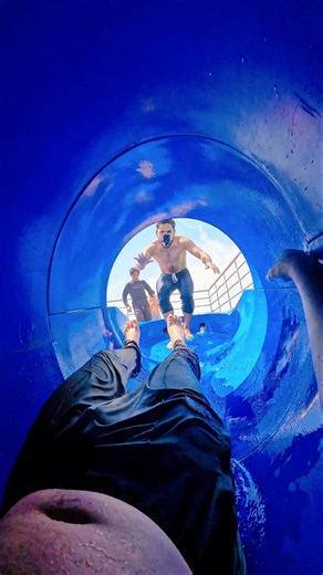 Double Reverse Speed Crash Into Pool Waterslide 🇺🇸😱💦 #Waterslide #Shorts #pov #viral