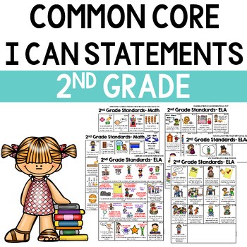 2nd Grade Common Core Standard I Can Statements for Parent Teacher Conferences