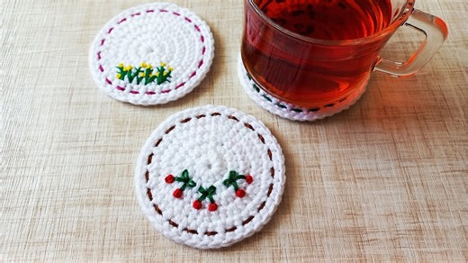 Easy crochet coaster pattern | Beginner-friendly coaster tutorial
