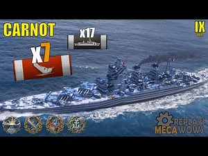 Cruiser Carnot 7 Kills & 250k Damage | World of Warships Gameplay
