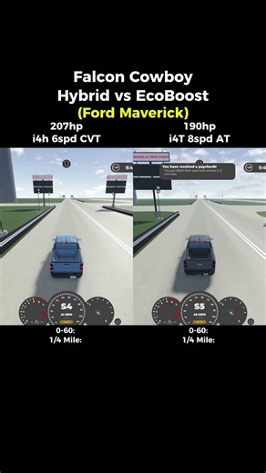 Hybrid vs EcoBoost Ford Maverick || Roblox Greenville Drag Race